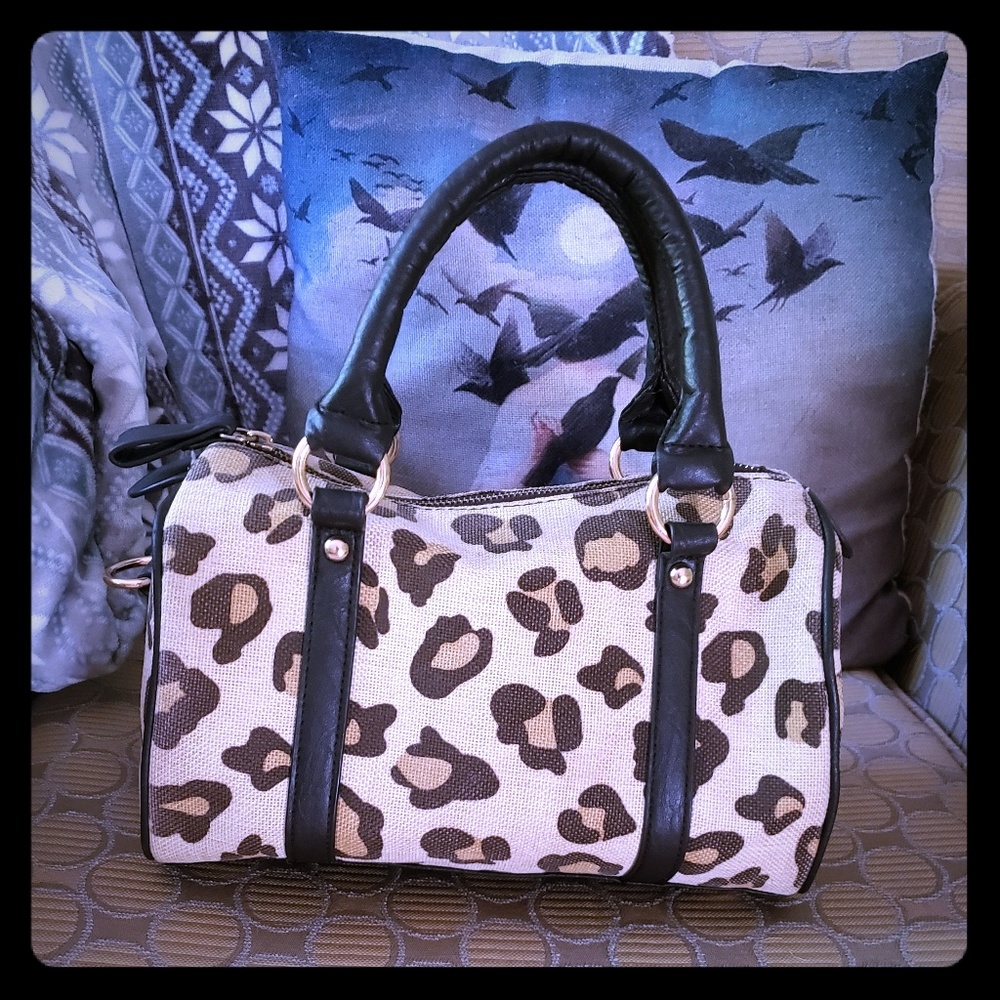 Leopard print satchel